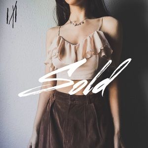 Pink Ruffle Kimchi Blue Crop Top